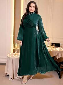 Coutiva Dark Green,Spring,Formal Elegant,Evening Luxury Long Sleeve ...