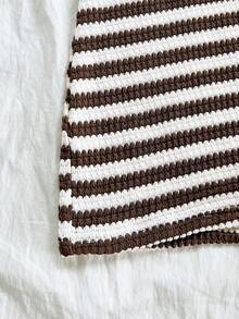 Soleia 女式性感露背条纹印花系带连体衣，海滩度假风格 - 彩色 - 查看 5