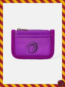 HARRY POTTER X SHEIN Portacarte di moda minimalista con grafica a lettere e cerniere multiple - Viola - Visualizzare 1