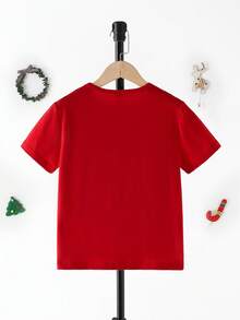 Wesołych Świąt! Swobodna i modna, kreatywna czapka świąteczna dla nastolatków, kontroler do gier, wygodna, prosta koszulka z krótkim rękawem z nadrukiem laski cukrowej, idealna na świąteczne przyjęcie i wyjście.