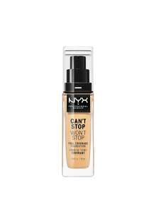 NYX Can't Stop Won't Stop Full Coverage Foundation CSWSF09 Medium Olive 30 Ml - Medium Olive - View 1