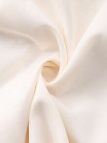 Tween Girl Elegant Pearl Embellished Contrast Color Splice Ruffle Hem Dress Fall Winter