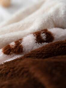 Loomiva Conjunto de 3 piezas de abrigo con capucha de felpa gruesa para bebé niña - Multicolor - Ver 3