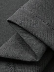 DAZY 女童休闲长款外套和裤子套装，秋季商务装 - 灰色 - 查看 7