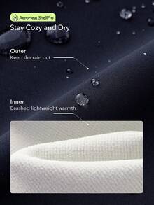 OutZeal 女士防水保暖内衬拉链口袋修身户外冲锋衣秋冬款 G21徒步露营 - 藏蓝色 - 查看 5