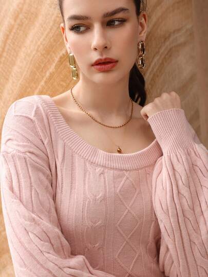 Modelyn Vestido de punto ajustado de cintura casual para mujer