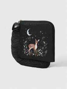 ROMWE Fairycore Túi đựng đồ trang điểm - màu đen - Xem 5