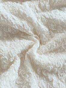 Soleia 女士夏季度假米色针织提花纹理单肩修身下摆开衩抽绳褶饰吊带背心，适合派对、约会、情人节、复活节、狂欢节、下午茶、海滩、游轮、城市街头度假 - 白色 - 查看 6