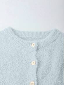 Franclia 新款秋季圆领收腰针织开衫，轻盈精致修身款式