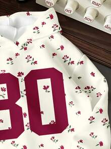 Attitoon 女士碎花长袖休闲卫衣，适合秋冬季穿着 - 彩色 - 查看 3