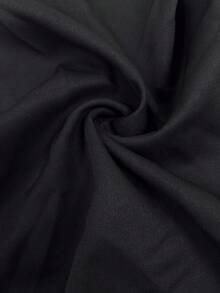 Elenzga Conjunto de traje de mujer con blazer de manga larga con cuello alto, cintura ceñida y dobladillo en línea A, y pantalones rectos de pierna ancha de unicolor, elegante, de moda, casual, encantador, retro, minimalista, de alta gama, romántico y apropiado para vacaciones - Negro - Ver 3