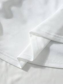 Momance Maternity Loose Fit Round Neck Long Sleeve White Sweatshirt