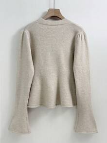 GlowEve Women's Fashionable, Versatile, High-Quality Knit Sweater, Autumn/Winter - Apricot - View 2