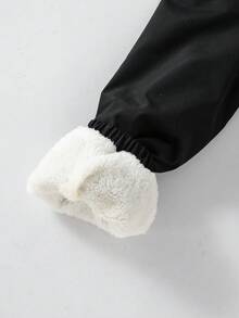 Vacaura Casual Fashion Minimalist Black & Grey Patchwork Hoodie Jacket For Teenage Boys, Loose Fit, Comfortable, Suitable For Autumn, Spring, Winter, Daily Wear, Commuting, Outdoor, Sports, School, Streetwear, Party, Photography - Multicolor - View 5