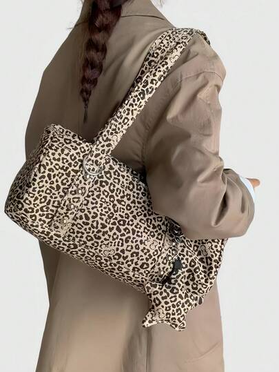 Grunge Punk Retro Camouflage & Pentagram Decor Large Capacity Multifunctional Shoulder Bag/Underarm Bag, Y2K Stylish Versatile Tote Bag For Party, Vacation, Social Events, Gathering, Shopping