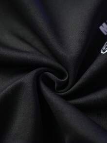 Transformers X SHEIN Young Boy Casual Letter & Robot Print Crew Neck Sweatshirt, Autumn - Black - View 4