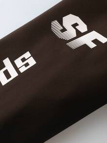 Manfinity Roghcode Men's Contrast Color Zip-Up Long Sleeve Jacket Motorsport Jacket Racing Shirt Race Jacket Racing Jacket Speed Jacket - Coffee Brown - View 6