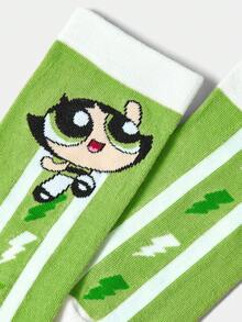THE POWERPUFF GIRLS X SHEIN Women Crew Socks - Multicolor - View 2