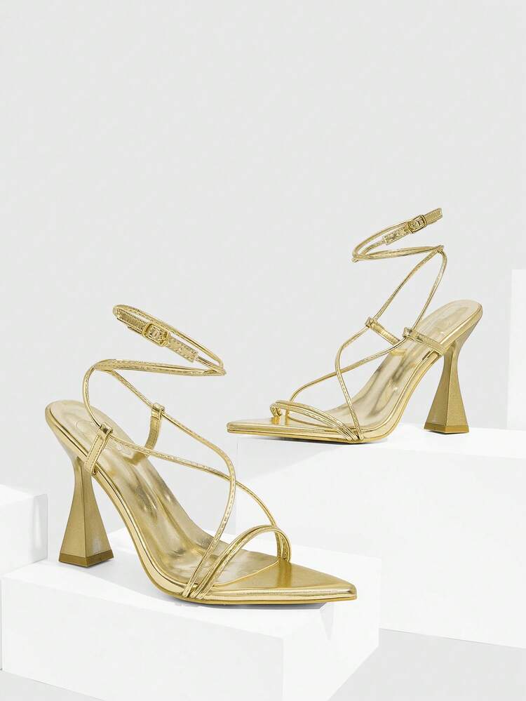 CUCCOO SZL Women's Fashionable And Elegant Heeled Sandals For Commuting Valentine's Day