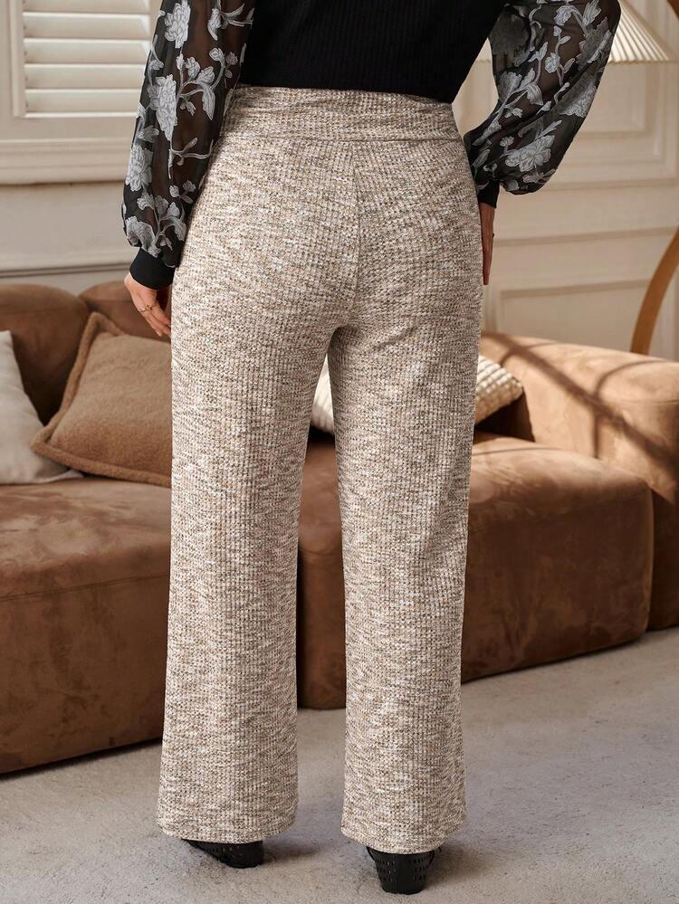 Plus Size Casual Loose Straight Leg Pants, Autumn/Winter, 2025 New