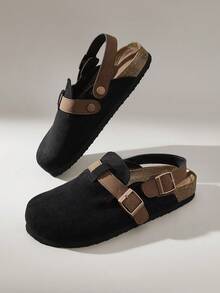 Solecia Spring/Autumn New -On Mule Flat Shoes For Christmas - Black - View 6