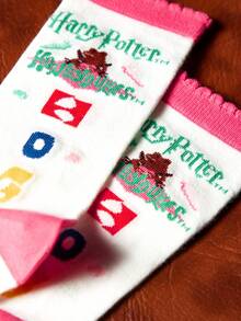 HARRY POTTER X SHEIN Women Crew Socks - Multicolor - View 3