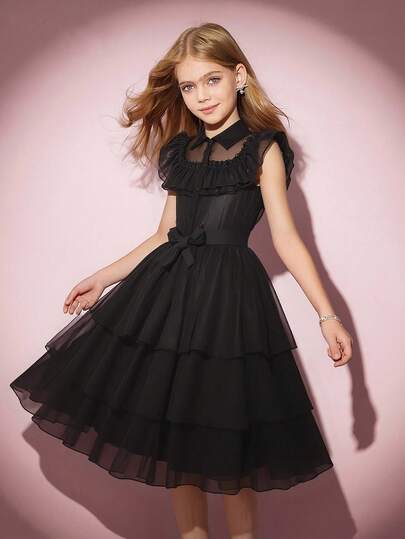 Tween Girls' Fancy, Elegant Party Dress For Special Occasions, Birthday, Christmas, Halloween