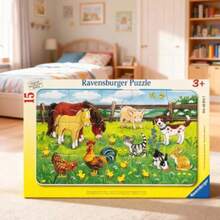Ravensburger Farm Animals In The Meadow 15 Piece Jigsaw Puzzle Age 3 Years+ 6046 - Multicolor - View 4