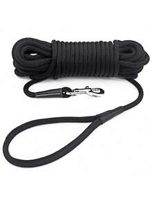 Lynxking 1pc Long Dog Leash 10FT/15FT/30FT/50FT, Heavy Duty Dog Lead For Large Medium Small Dogs Outside Walking, Playing, Camping, Or Yard - 黑色 - 查看 1