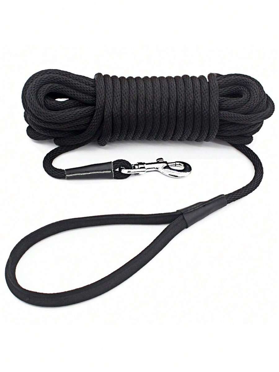 Lynxking 1pc Long Dog Leash 10FT/15FT/30FT/50FT, Heavy Duty Dog Lead For Large Medium Small Dogs Outside Walking, Playing, Camping, Or Yard - 黑色 - 查看 1