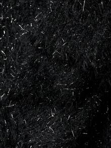 FRIFUL 女士无袖蓬松休闲针织毛衣背心亮片