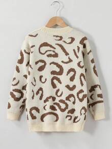 Tween Girls Fashionable Casual Leopard Print Long Cardigan, Autumn/Winter Cute Cardigan Kids Cardigan Sweater Cute Sweaters For Kids Big Girl Knit Cardigan Kids Big Sweater Cute Cardigan Girl Sweaters Cardigan Kids Sweaters For Girls Button Girl S Spring And Autumn Suit Girl Sweater Jacket Kids Cardigan For Girls Little Girl Cardigans Kids Sweaters For Girls Button Children Cardigan - Multicolor - View 2