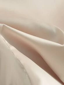 Franclia 优雅时尚的前中褶缎面亮面长袖衬衫，适合日常外出和约会，女士