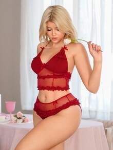 SHEIN 2 Stücke Sexy Göttin Elegante Dessous Set