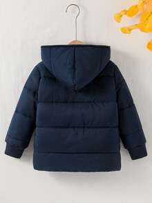 SHEIN Young BoyOutdoor Street Style Gentleman Thick Padded Jacket, Autumn/Winter