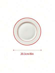 Cirelle 1PC High-End Light Luxury Ceramic Plates For Western Food, Salad Plates, Spaghetti Plates, Home Dining Utensils, Suitable For Home Gatherings - Multicolor - View 12