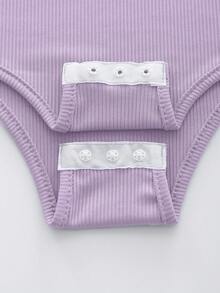 2pcs/Set Tween Girls Casual Solid Color Bodysuit Top + Wide Leg Pants Fall Winter