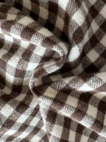 Vintaside Kids Baby Girl Brushed Thickened Warm Dress, Elegant Countryside Style, Fashion All-Match Cute Dress For Spring, Autumn & Winter - Brown - View 9