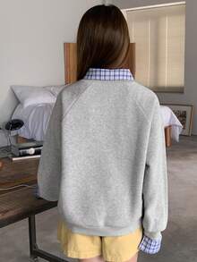 DAZY Tween Girls Thermal Lined 2 In 1 Sweatshirt, Fall - Grey - View 6