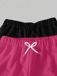 2pcs/Pack For Tween Girls, Wide Leg Sweatpants, Casual Basic Fashion, Suitable For All Seasons - Multicolor - View 7