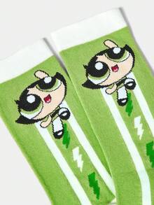 THE POWERPUFF GIRLS X SHEIN Women Crew Socks - Multicolor - View 3