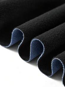 Flexra 大码休闲破洞宽松弹力针织紧身牛仔裤 - 藍色 - 查看 7