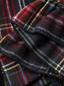 FRIFUL 女士格子极简吊带连衣裙 夏季女装 - 紅色 - 查看 7