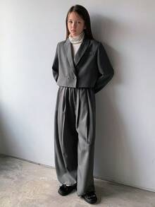 DAZY 少女秋季商务装 - 灰色 - 查看 2
