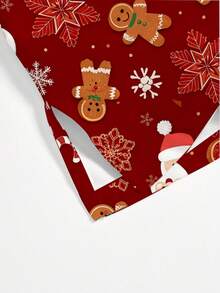 PopScrub Christmas Cartoon Print Scrub Uniform Top - Multicolor - View 3