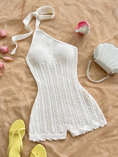 Soleia Dam enfärgad minimalistisk ärmlös jumpsuit, casual vardagskläder