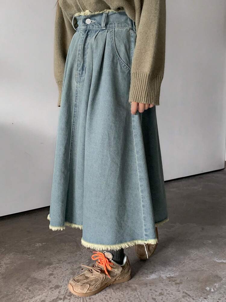 Tween Girls Casual Denim Skirt