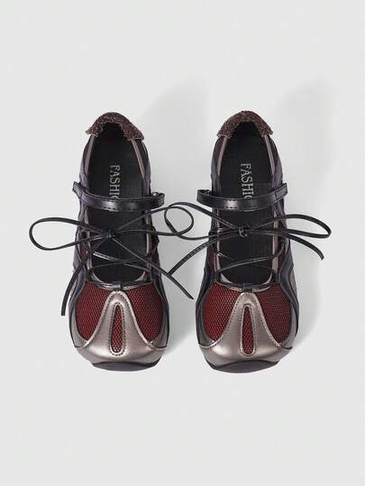 Grunge Punk Women's Black Ballet Flats Lace-Up Soft Bottom Slip-On Loafers, Mary Jane Oxfords, JK Uniform Shoes, Platform & Thick Sole Pumps