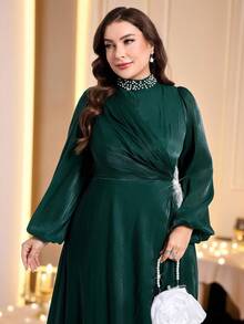 Coutiva Dark Green,Spring,Formal Elegant,Evening Luxury Long Sleeve ...