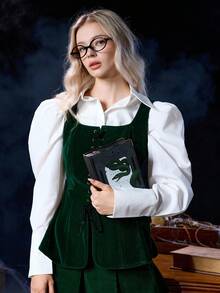 HARRY POTTER X SHEIN 女士时尚蛇纹方形单肩包 - 黑色 - 查看 8